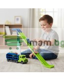 Пързалка камион автомобилна писта гараж за колички играчки колички